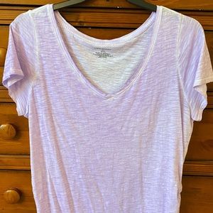 Lane Bryant Ruched Side V-Neck Tee in Lavender 💕